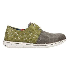 Justin Casuals Cac‑Tie Textile Lace‑Up Sneakers – Brown/Green